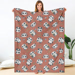 Baby Panda And Bamboo Pattern Print Blanket