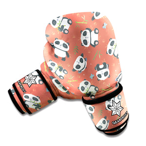 Baby Panda And Bamboo Pattern Print Boxing Gloves