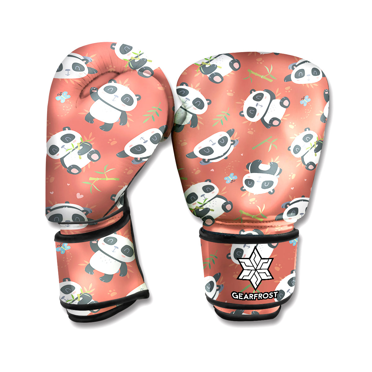 Baby Panda And Bamboo Pattern Print Boxing Gloves