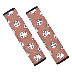 Baby Panda And Bamboo Pattern Print Car Seat Belt Covers