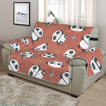 Baby Panda And Bamboo Pattern Print Half Sofa Protector