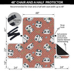 Baby Panda And Bamboo Pattern Print Half Sofa Protector