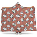 Baby Panda And Bamboo Pattern Print Hooded Blanket