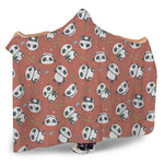 Baby Panda And Bamboo Pattern Print Hooded Blanket