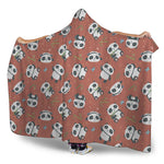 Baby Panda And Bamboo Pattern Print Hooded Blanket