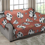 Baby Panda And Bamboo Pattern Print Loveseat Protector