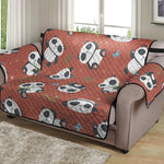 Baby Panda And Bamboo Pattern Print Loveseat Protector