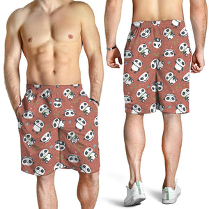 Baby Panda And Bamboo Pattern Print Men's Shorts