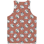 Baby Panda And Bamboo Pattern Print Men's Tank Top