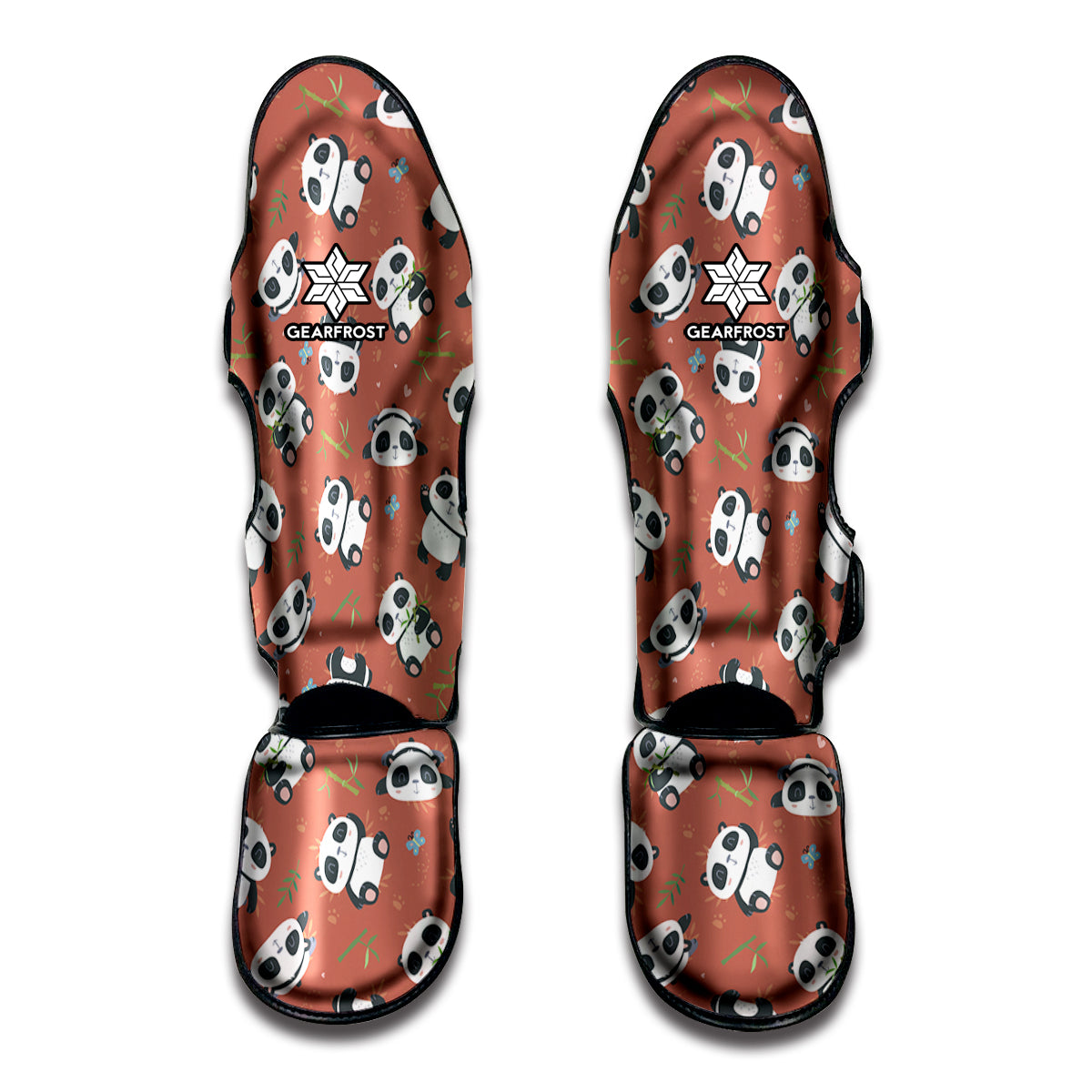 Baby Panda And Bamboo Pattern Print Muay Thai Shin Guard