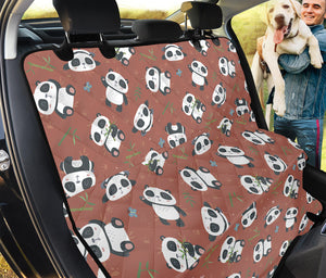 Baby Panda And Bamboo Pattern Print Pet Car Back Seat Cover