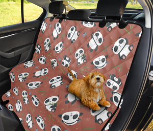 Baby Panda And Bamboo Pattern Print Pet Car Back Seat Cover