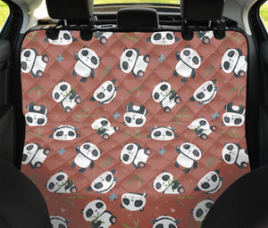 Baby Panda And Bamboo Pattern Print Pet Car Back Seat Cover