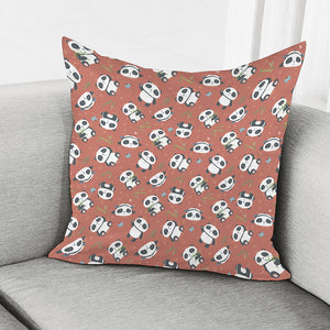 Baby Panda And Bamboo Pattern Print Pillow Cover