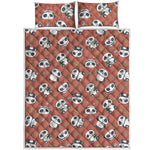 Baby Panda And Bamboo Pattern Print Quilt Bed Set