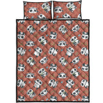 Baby Panda And Bamboo Pattern Print Quilt Bed Set