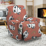 Baby Panda And Bamboo Pattern Print Recliner Slipcover