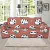 Baby Panda And Bamboo Pattern Print Sofa Slipcover