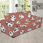 Baby Panda And Bamboo Pattern Print Sofa Slipcover