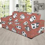 Baby Panda And Bamboo Pattern Print Sofa Slipcover