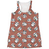 Baby Panda And Bamboo Pattern Print Women's Racerback Tank Top