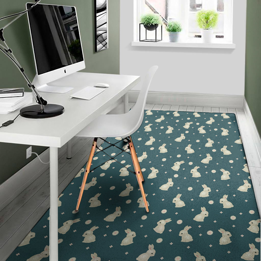 Baby Rabbit Pattern Print Area Rug