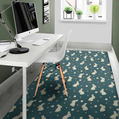 Baby Rabbit Pattern Print Area Rug