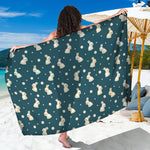 Baby Rabbit Pattern Print Beach Sarong Wrap