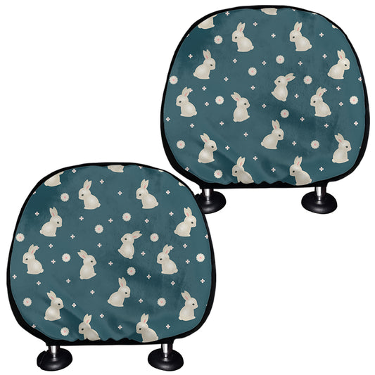 Baby Rabbit Pattern Print Car Headrest Covers