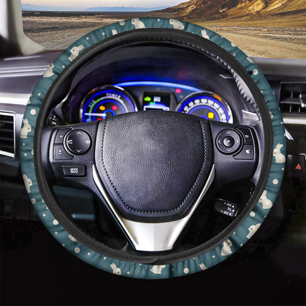 Baby Rabbit Pattern Print Car Steering Wheel Cover