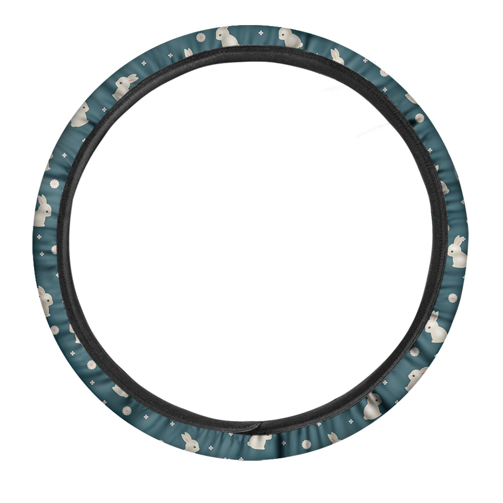 Baby Rabbit Pattern Print Car Steering Wheel Cover