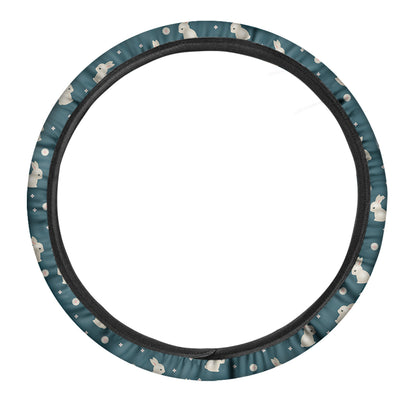 Baby Rabbit Pattern Print Car Steering Wheel Cover