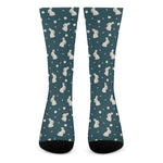 Baby Rabbit Pattern Print Crew Socks