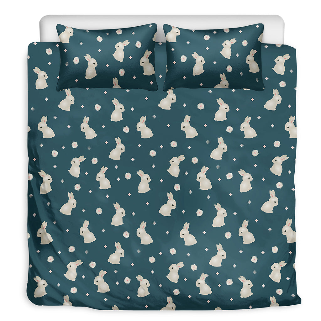Baby Rabbit Pattern Print Duvet Cover Bedding Set