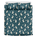 Baby Rabbit Pattern Print Duvet Cover Bedding Set