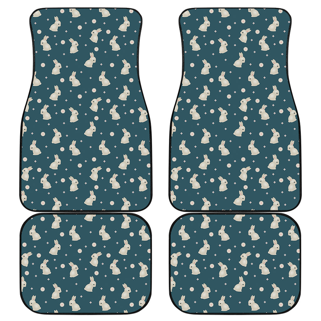 Baby Rabbit Pattern Print Front and Back Car Floor Mats