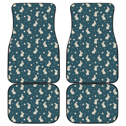 Baby Rabbit Pattern Print Front and Back Car Floor Mats