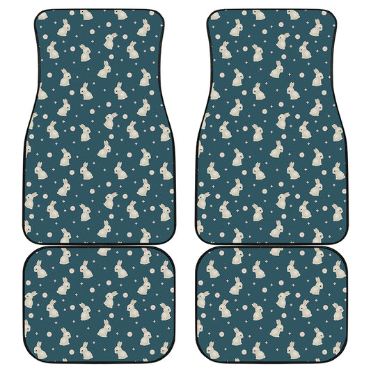 Baby Rabbit Pattern Print Front and Back Car Floor Mats