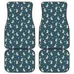 Baby Rabbit Pattern Print Front and Back Car Floor Mats