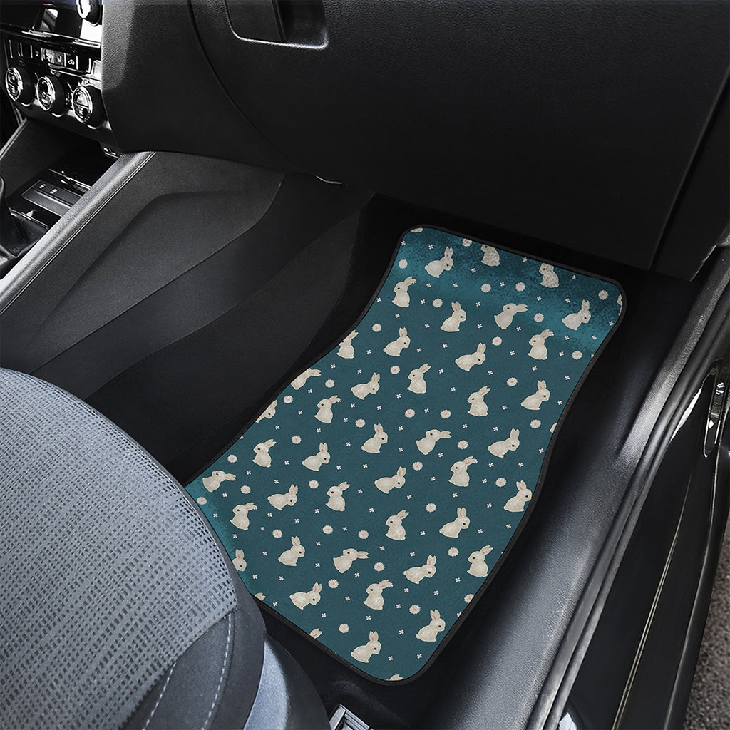 Baby Rabbit Pattern Print Front and Back Car Floor Mats