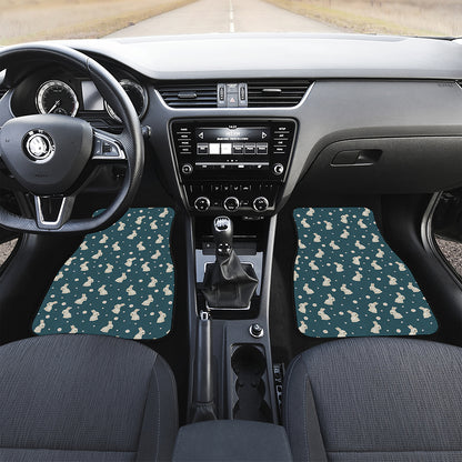Baby Rabbit Pattern Print Front Car Floor Mats