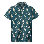 Baby Rabbit Pattern Print Men's Short Sleeve Shirt