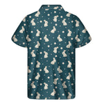 Baby Rabbit Pattern Print Men's Short Sleeve Shirt