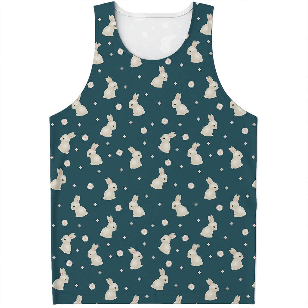 Baby Rabbit Pattern Print Men's Tank Top