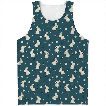 Baby Rabbit Pattern Print Men's Tank Top