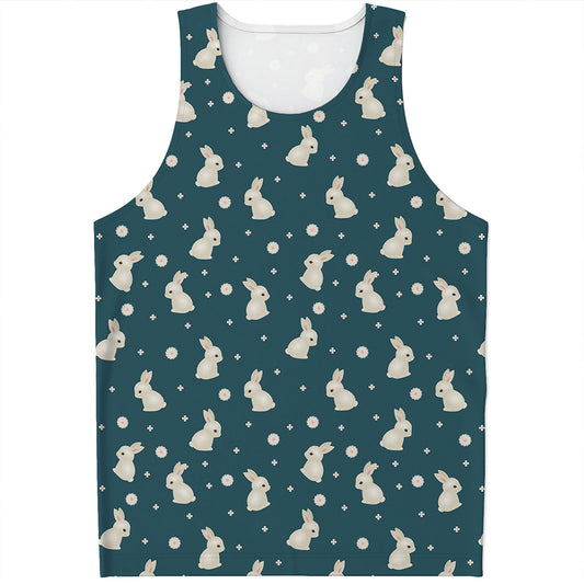 Baby Rabbit Pattern Print Men's Tank Top