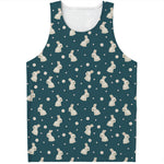 Baby Rabbit Pattern Print Men's Tank Top