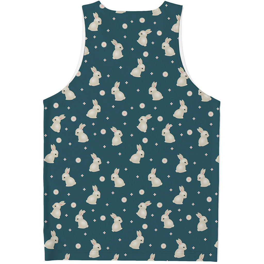 Baby Rabbit Pattern Print Men's Tank Top