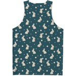 Baby Rabbit Pattern Print Men's Tank Top