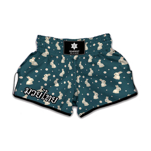 Baby Rabbit Pattern Print Muay Thai Boxing Shorts